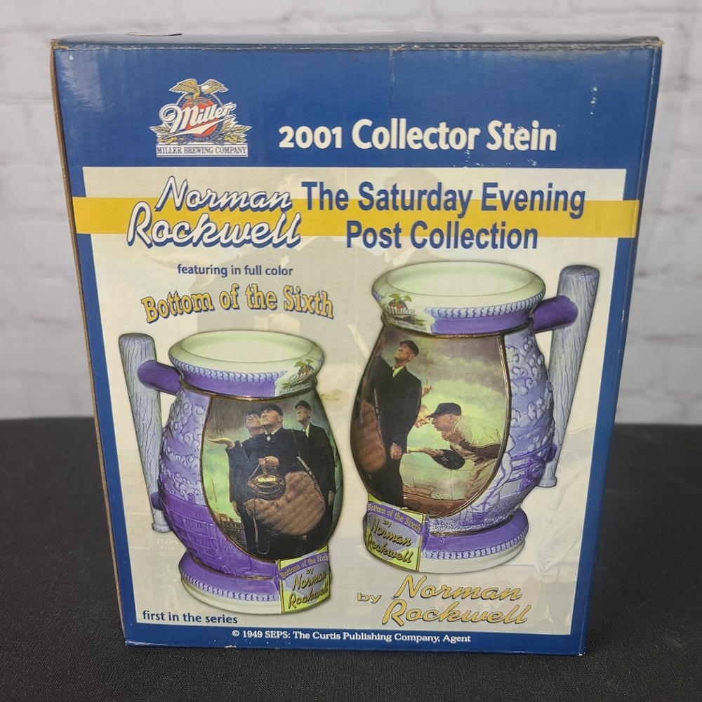 Miller Brewing Company  2001 Collector Stein Norman Rockwell Bottom of t…